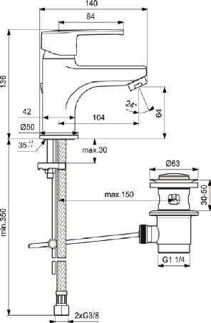 Baterie pentru lavoar Ideal Standard IdealStream [2]
