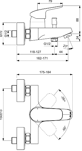 Baterie pentru cada Ideal Standard Ceraflex [2]