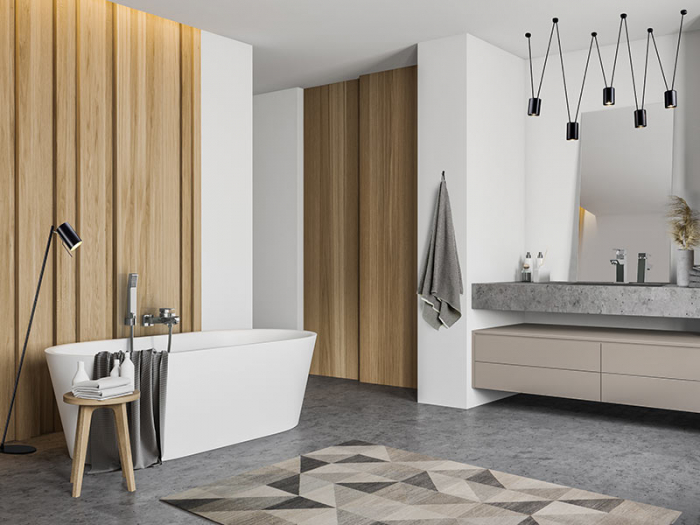 Baterie perete cada/dus Ferro Zicco, crom cu accesorii [3]