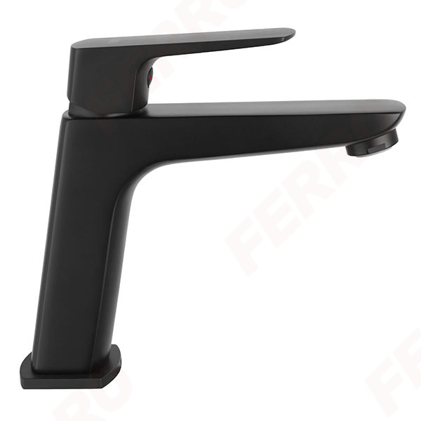 Baterie stativa lavoar Ferro Vitto VerdeLine, negru cu ventil [1]