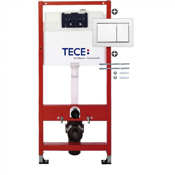 Modul WC TECEbase cu rezervor Base, include clapeta TECEbase alba si sistem fixare, H 1120 mm [6]