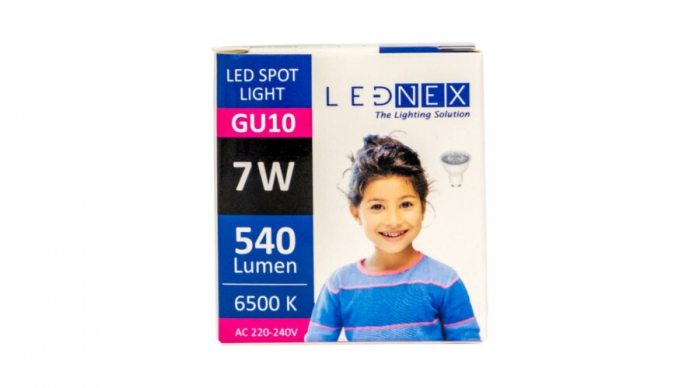 Bec led alb, GU10, 7W, 6500K, lumina rece, 220V, Lednex [4]