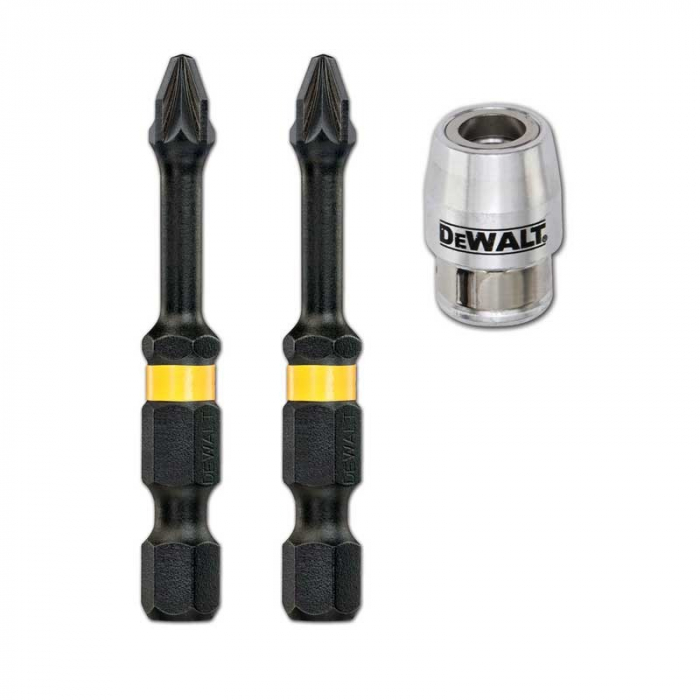 Set DeWalt DT70535T, Biti De Surubelnita, EXTREME FLEXTORQ, Inel magnetic, Screwlock, 50 mm, PZ2 [2]