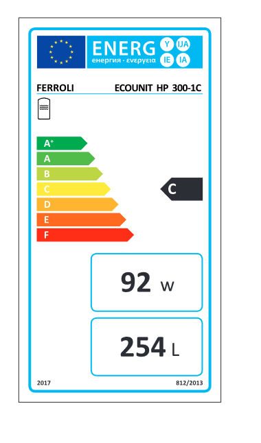 Boiler cu acumulare Ferroli, din otel cu o serpentina, rezistenta de 2 kW, model Ecounit HP 300-1C 300 litri [3]