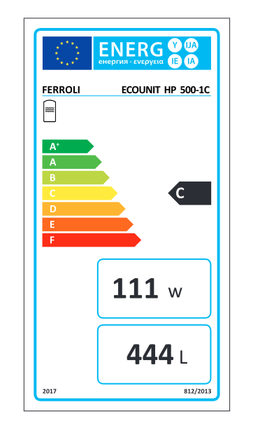 Boiler cu acumulare Ferroli, din otel cu o serpentina, rezistenta de 2 kW, model Ecounit HP 500-1C 500 litri [3]