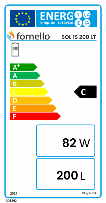 Boiler cu o serpentina FORNELLO SOL 200 LT 1S, pentru centrala termica si solar, montaj pe sol, izolatie termica, manta de protectie, flansa de vizitare [10]