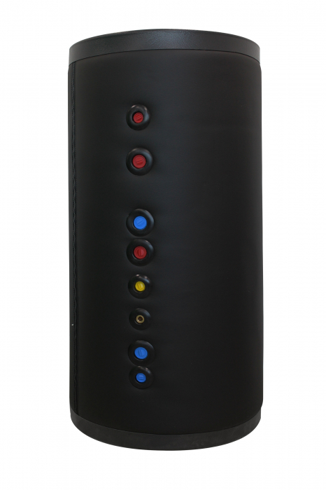 Boiler cu 2 serpentine FORNELLO SOL 800 LT 2S, pentru centrala termica si solar, montaj pe sol, izolatie termica, manta de protectie, flansa de vizitare [2]
