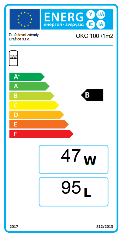 Boiler de perete termoelectric vertical cu o serpentina 1 mp Drazice OKC 100 litri [3]