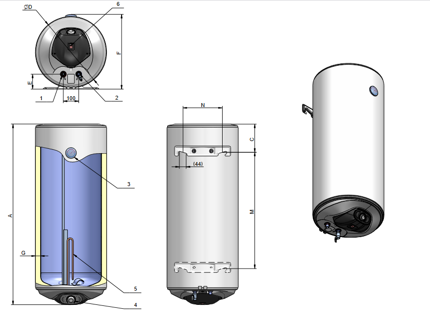 Boiler electric Eldom Favourite 150 litri 3 kW [2]