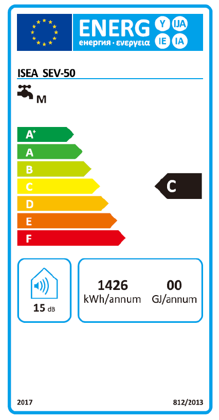 Boiler electric cu acumulare Ferroli, 1.5 kW, model Isea PowerGlass - 50 litri [4]