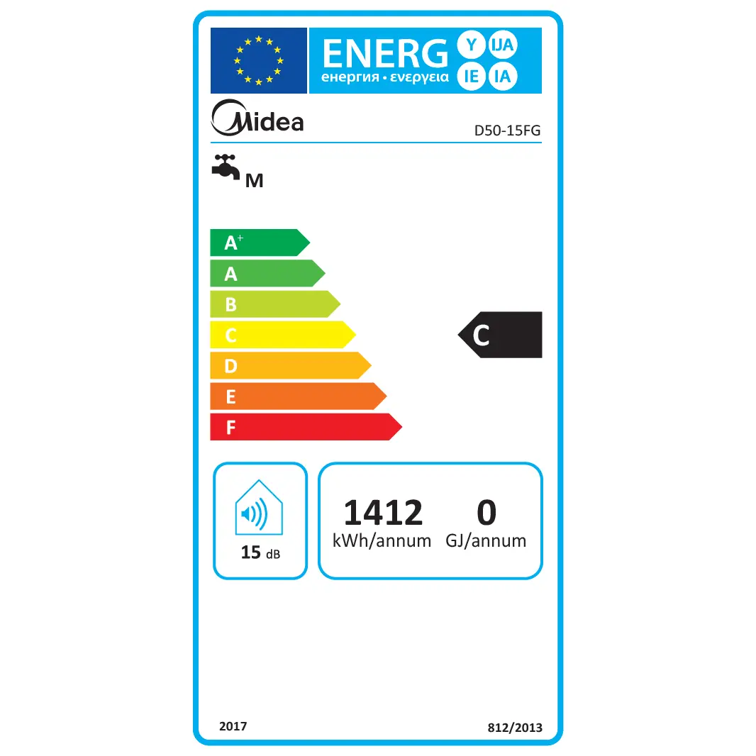 Boiler electric Midea seria Lume 50 litri, supapa de siguranta, protectie la supraincalzire [4]