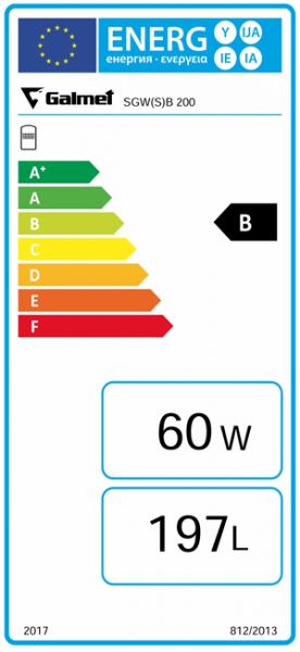 Boiler solar cu doua serpentine 200 litri Galmet Tower Biwal SGW(S)B 200 [4]