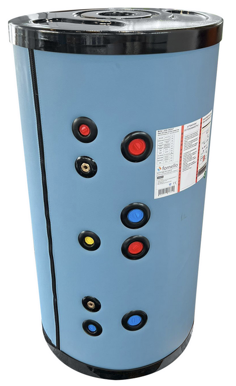 Boiler pentru pompa de caldura cu doua serpentine marite FORNELLO SOL HP 300 LT 2S montaj pe sol, izolatie termica, manta de protectie, flansa de vizitare - Copie [4]