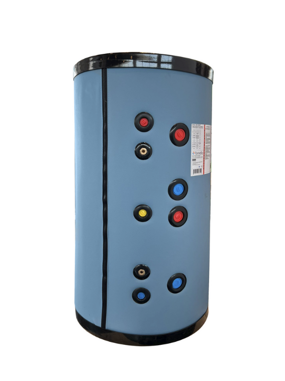 Boiler pentru pompa de caldura cu doua serpentine marite FORNELLO SOL HP 300 LT 2S montaj pe sol, izolatie termica, manta de protectie, flansa de vizitare - Copie [3]