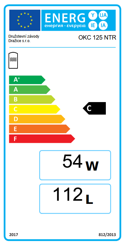 Boiler stativ indirect Drazice OKC 125 NTR 125 litri, 6 bar, cu racorduri laterale si serpentina simpla [2]