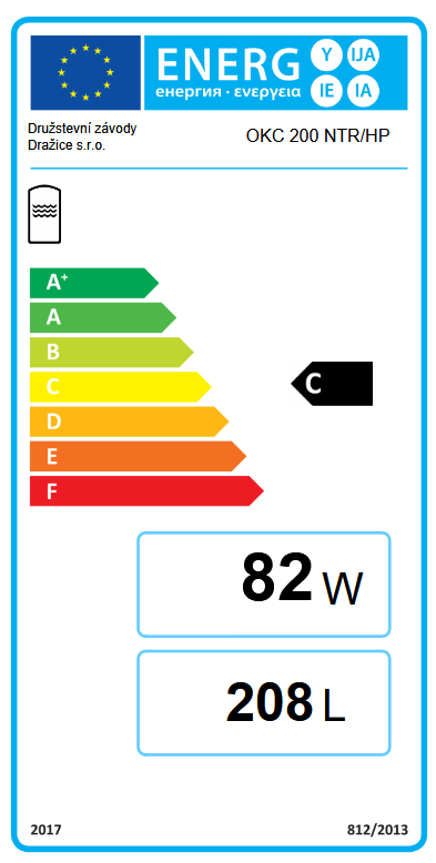 Boiler stativ indirect Drazice OKC 200 NTR/HP, 200 litri, 10 bar, cu racorduri laterale, cu o serpentina extinsa, ideal pentru racordarea la o pompă de caldura [2]
