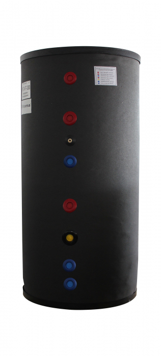 Boiler cu 2 serpentine FIAMA WPC HT 200 LT 2S, pentru centrala termica si solar, montaj pe sol, izolatie termica, manta de protectie, serpentine bivalent [2]