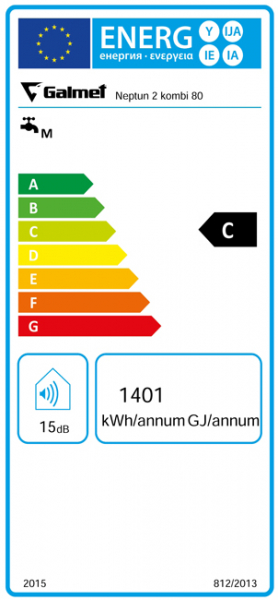 Boiler termoelectric cu o serpentina, montaj vertical pe perete, Galmet Neptun Kombi SGW(S) 80 litri [3]