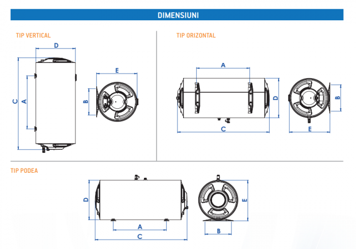 Boiler termoelectric cu o serpentina pe dreapta, Nobel 1.2 kW 100 litri [3]