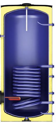 Boiler cu o serpentina FORNELLO SOL 200 LT 1S, pentru centrala termica si solar, montaj pe sol, izolatie termica, manta de protectie, flansa de vizitare [7]