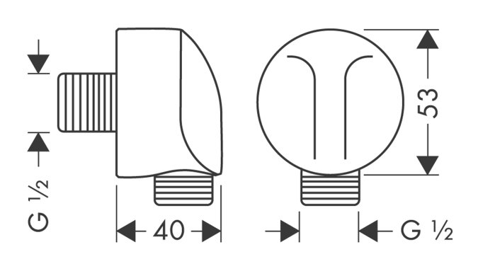 Accesoriu Hansgrohe FixFit E pentru furtun dus crom [2]