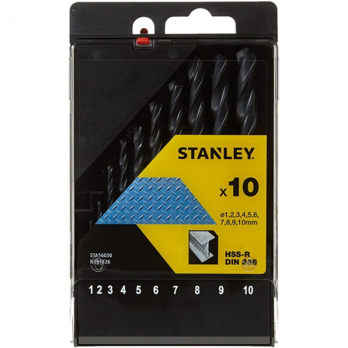 Set Burghie HSS-R Stanley STA56030, 1-10 mm, 10 piese [4]