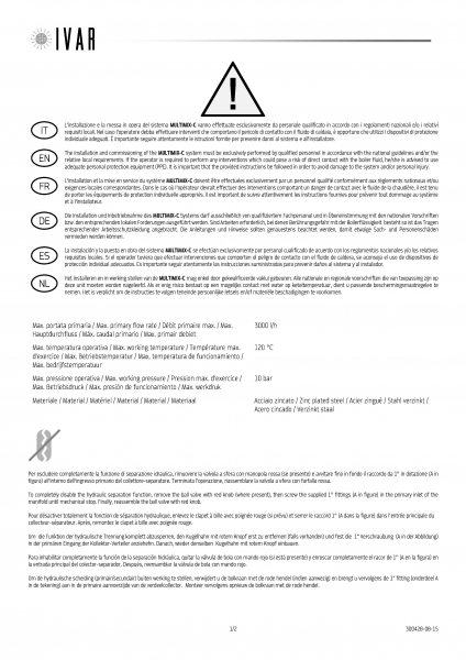 Distribuitor colector cu trei circuite si butelie egalizare MULTIMIX C 3 cai, IVAR [6]