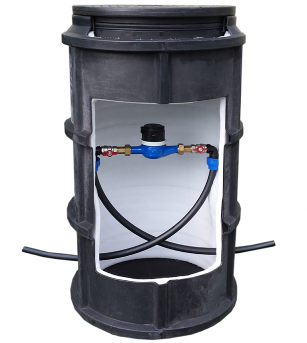 CAMIN DUBLUSTRAT D. 550 H=1100 INSTALATIE 1/2 CONTOR CAPAC - VALROM GAMA WaterKIT [2]
