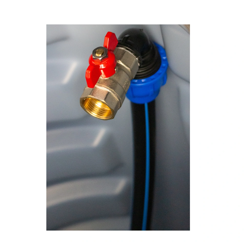 Camin apometru HDPE triplustrat D.560 H.1200 negru cu capac si instalatie 3/4" [3]