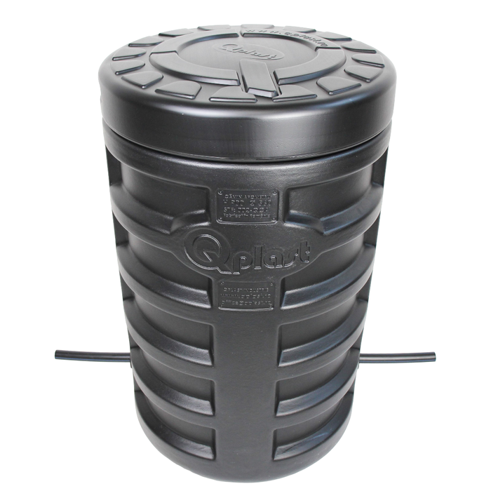Camin apometru HDPE triplustrat D.560 H.900 negru termoizolat cu capac si instalatie 3/4" [2]