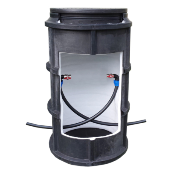 CAMIN DUBLUSTRAT D. 800 H=1000 INSTALATIE 3/4'' CU CAPAC - VALROM GAMA WaterKIT [1]