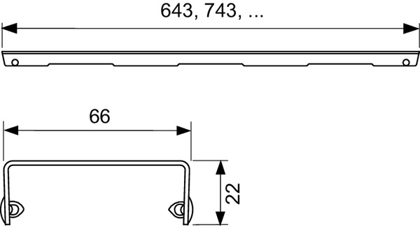 Grila TECEDrainline din inox Steel II finisaj mat 700 mm [2]