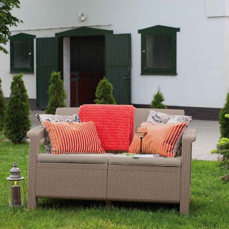 Canapea cu 2 locuri, cappuccino, Keter Corfu Love Seat [2]
