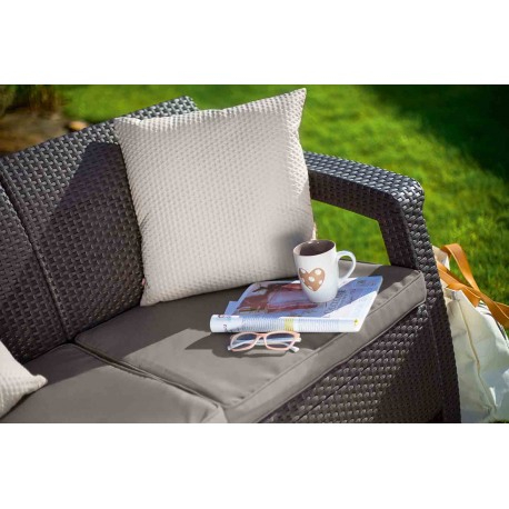 Canapea de gradina, maro, 3 locuri, Keter Corfu Love Seat [2]