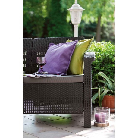 Canapea de gradina, maro, 3 locuri, Keter Corfu Love Seat [3]