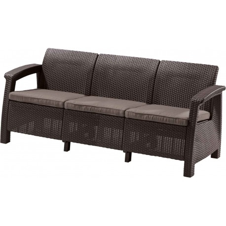 Canapea de gradina, maro, 3 locuri, Keter Corfu Love Seat [5]