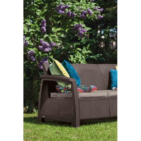 Canapea de gradina, maro, 2 locuri, Keter Corfu Love Seat [5]