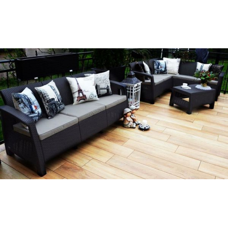 Canapea de gradina, grafit, 3 locuri, Keter Corfu Love Seat [5]