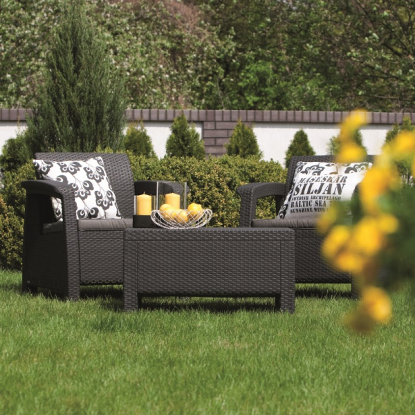 Set mobilier de gradina, grafit, Keter Corfu Weekend [2]