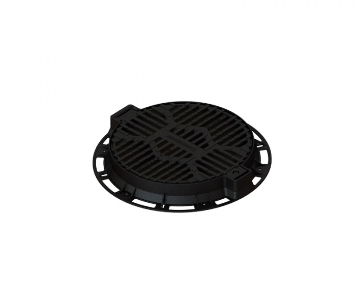 Capac din fonta rotund D.800 PL.600 Hext.100 tip gratar cu inchizator D400 - Vodaland gama Urban [1]