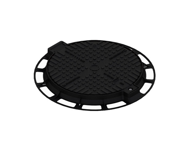 Capac din fonta rotund D.800 PL.600 Hext.65 EUROPE cu inchizator B125 - Vodaland gama Urban [1]