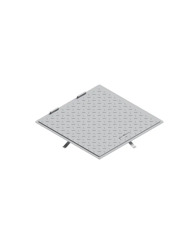 Capac otel zincat access patrat 500x500 PL.440x440 Hext.33 pietonal cu maner - Vodaland gama Urban [1]