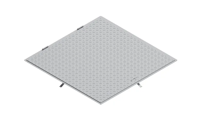 Capac otel zincat access patrat 900x900 PL.846x846 Hext.33 pietonal cu maner - Vodaland gama Urban [1]