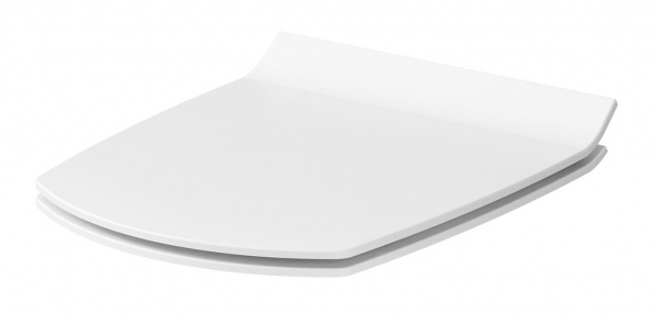 Capac subtire pentru vas WC, A=44.7 x L=35.8 cm., inchidere lenta, duroplast antibacterian, Cersanit Carina Slim [3]