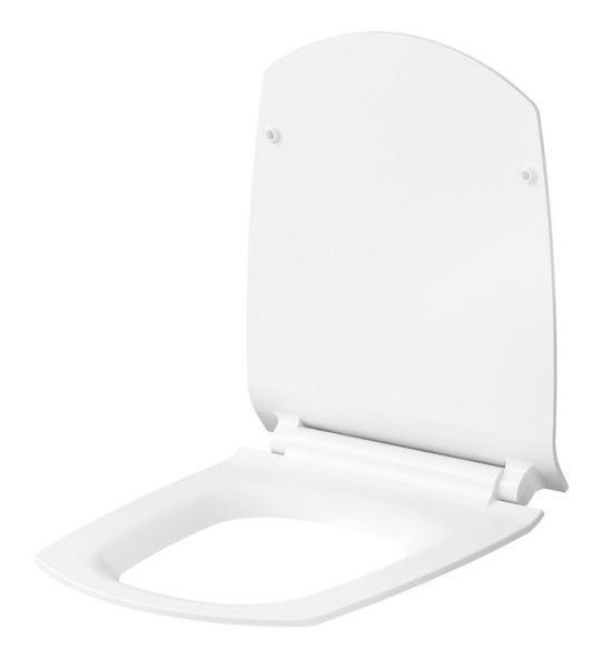 Capac subtire pentru vas WC, A=44.7 x L=35.8 cm., inchidere lenta, duroplast antibacterian, Cersanit Carina Slim [2]