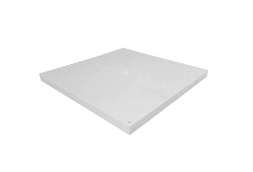 Capac din polipropilena model BASE, gri pentru camin patrat tip I A15 550x550 - Vodaland gama Drain [1]