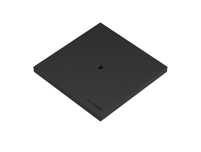 Capac din polipropilena model BASE, negru pentru camin patrat A15 300x300 - Vodaland gama Drain [1]