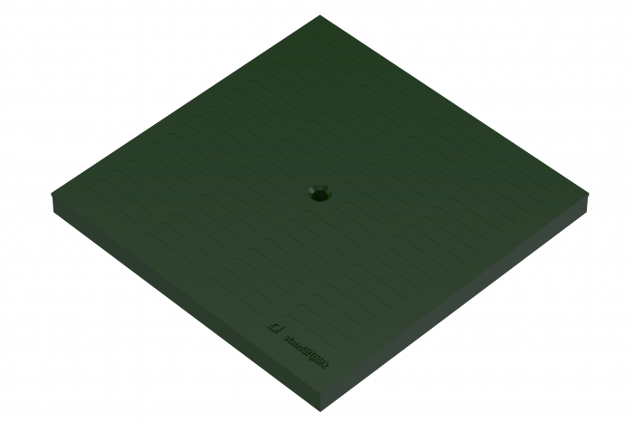 Capac din polipropilena model BASE, verde pentru camin patrat A15 300x300 - Vodaland gama Drain [1]
