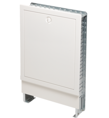 Carcasa TECEfloor Comfort 110, otel galvanizat, montaj incastrat, alba, 840 x 780-900 x 110-150 mm [1]