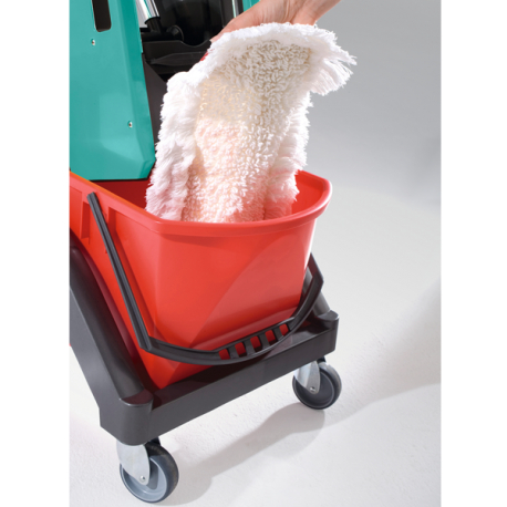 Carucior pentru spalat cu sistem de stoarcere si 2 galeti 17 L Leifheit Professional [3]
